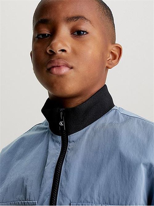 STRUCTURED NYLON ZIPPED BOMBER CALVIN KLEIN JEANS | IB0IB01982T/CFQ